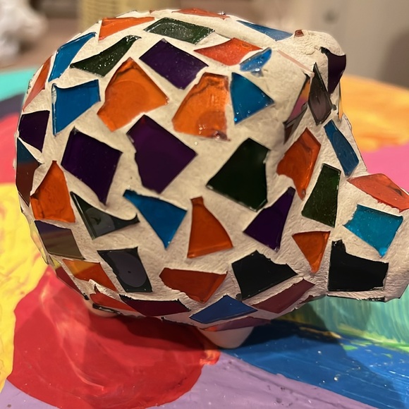 Mosaic Piggy Bank with Multicolor Tiles - Picture 7 of 7